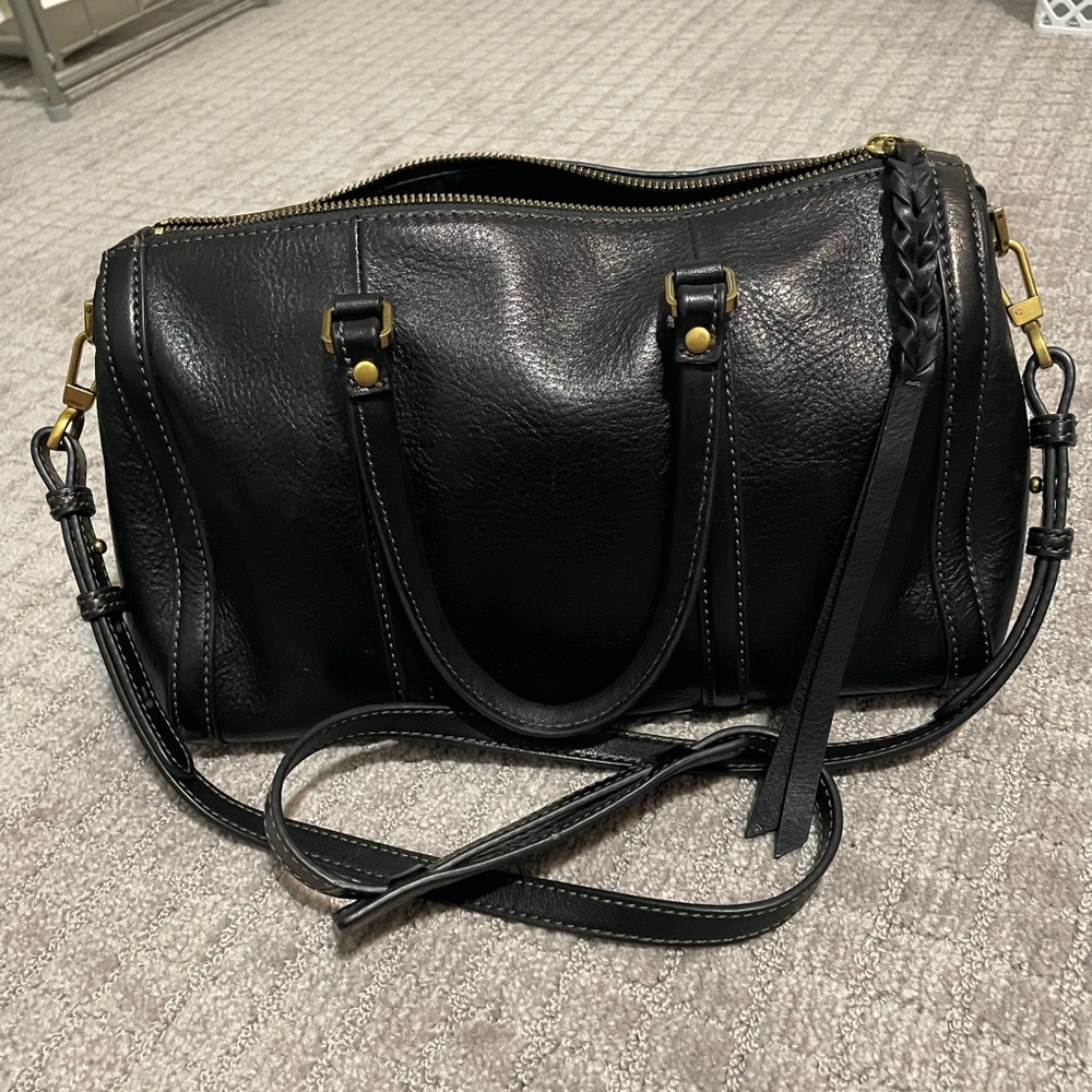Black Fossil Kendall Satchel
